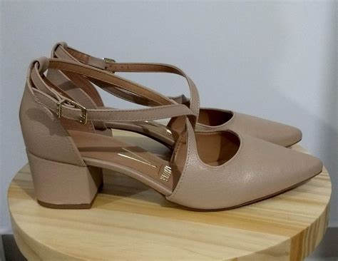 Sapato Scarpin Tran Ado Nude Vizzano Sapato Feminino Vizzano Usado Enjoei
