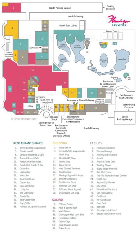 Flamingo Casino Property Map & Floor Plans - Las Vegas | Las vegas