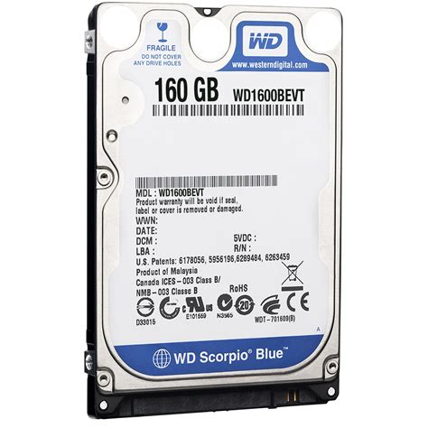 Western Digital Scorpio Blue 160GB 2.5" SATA - Disco Duro (2.5", 160 GB ...