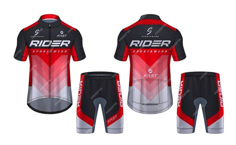 Premium Vector | A red black and white jersey with the word rider on it