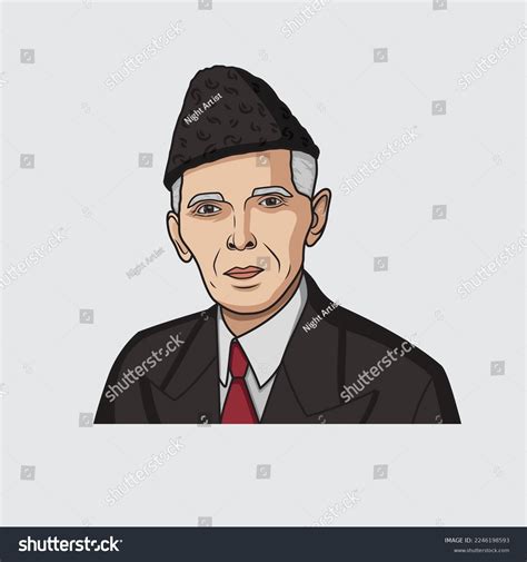 Quaid E Azam Muhammad Ali Jinnah Stock Vector Royalty Free 2246198593 Shutterstock