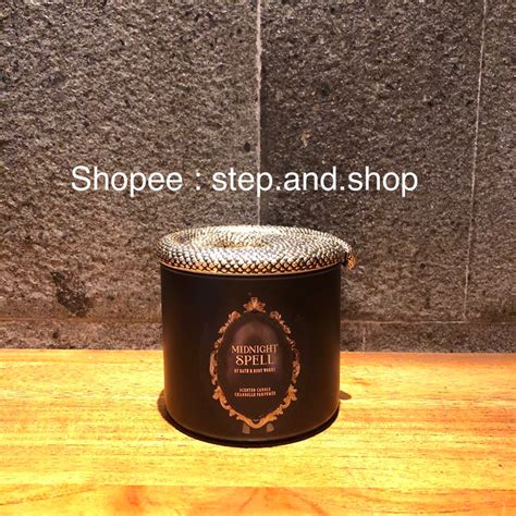 Jual Candle 3 Wicks BBW Bath And Body Works Midnight Spell Halloween Ed Limited Edition