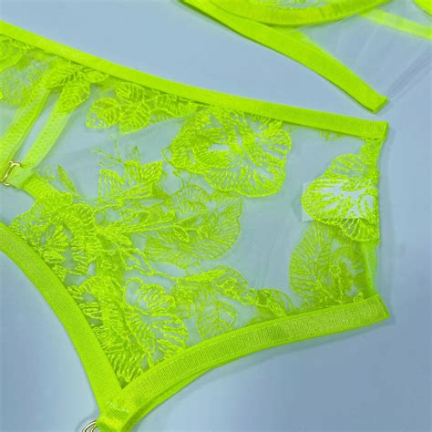 Floral See Through Lingerie Set Free Shipping