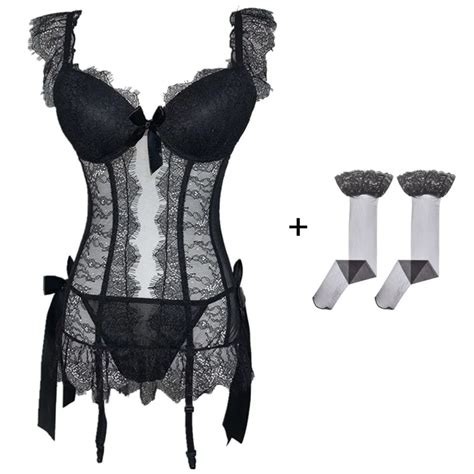 Uaang Felinus Sexy Corset Lingerie Women Lace Push Up Bra Erotic Bustier Adjustable Shoulder