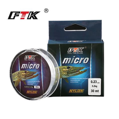 Купить Нейлоновая леска для зимней рыбалки FTK, 0,08-0,25 мм, 2,9-12,5 ...