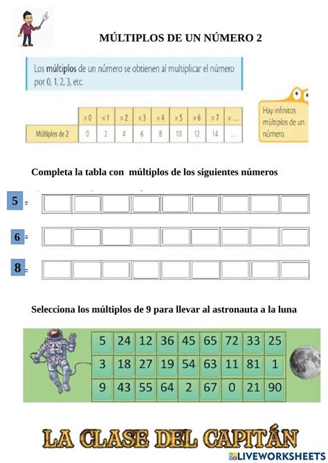 Multiplos 2 interactive worksheet