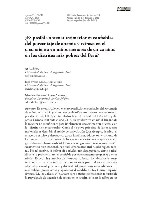 PDF Es Posible Obtener Estimaciones Confiables Del Porcentaje De