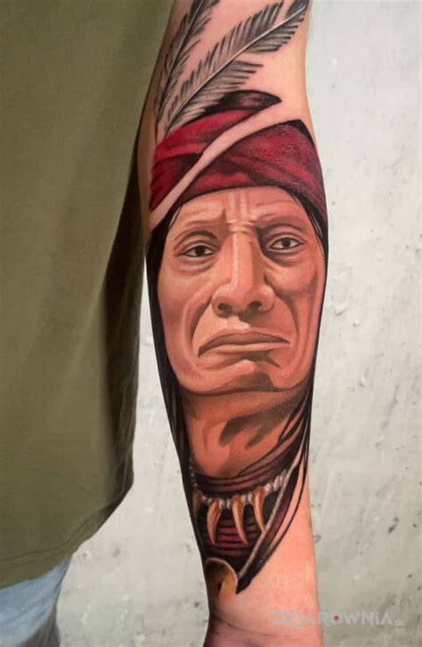 Tatua Malarski Indianin Autor Speak In Color Dziarownia Pl