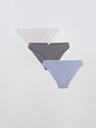 Plain Bikini Briefs Pack S NT Z L N LC Waikiki