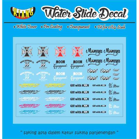 Jual Decal Waterslide Hot Wheels Universal Mooneyes Equipment Kota Denpasar CCNK Garage