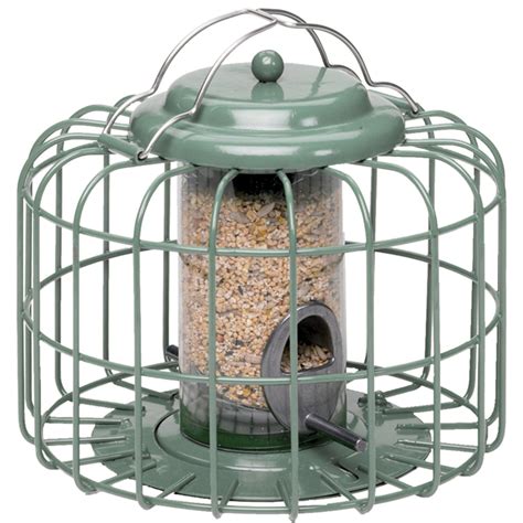 The Nuttery Mini Round Squirrel Resistant Seed Bird Feeder Ocean Green