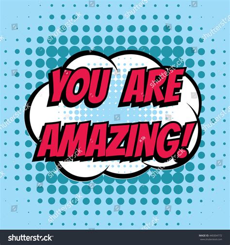 You Amazing Comic Book Bubble Text Stock Vector Royalty Free