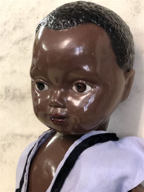 Старинная Кукла Пупс Целлулоид СССР Большая 38 см. Негритенок Редкая ...