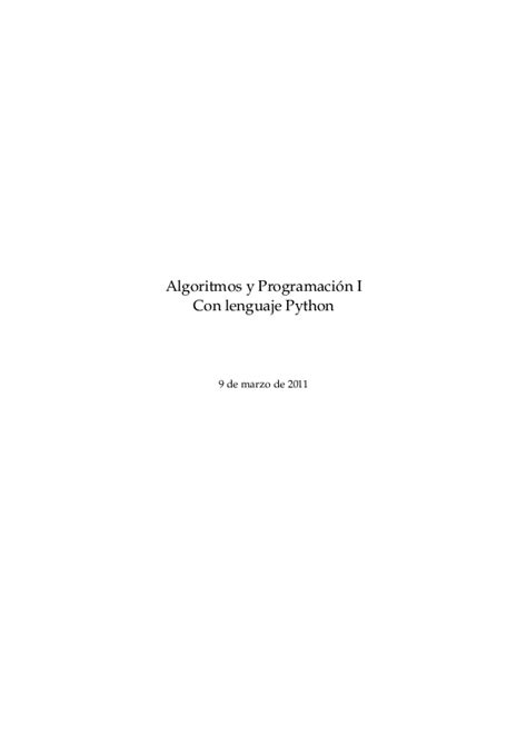 (PDF) Algoritmos y Programación I Con lenguaje Python Contenidos ...