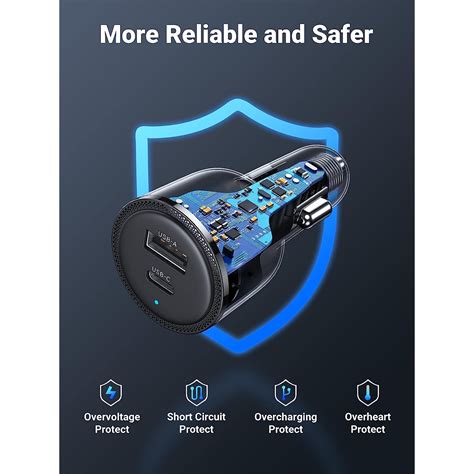 Buy the UGREEN CD239 PD 63W Car Charger - USB-C & USB-A - PSS 45W Super ...