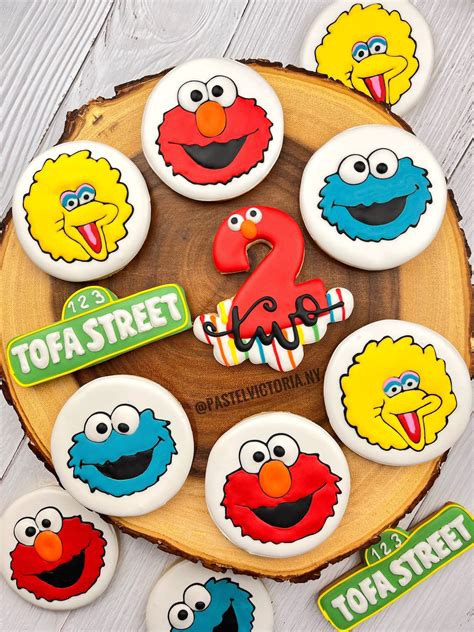 Sesame Street Cookies Elmo Cookie Cookie Monster Cookie - Etsy