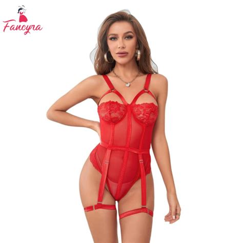Fancyra Women Sexy Babydoll Nightwear Dress Laced Garter Teddy Bodysuit Lingerie Daraz Np