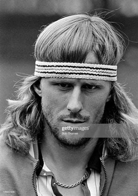 Swedish Tennis Player Bjorn Borg Posed During Competition To Reach