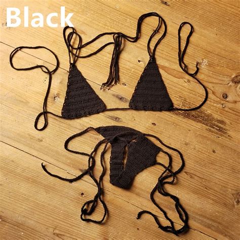 Women S Sexy Hand Crochet Bikini Set Beach Swimwear Wire Free Swimsuit 2Pieces Bra Briefs G Jpeg