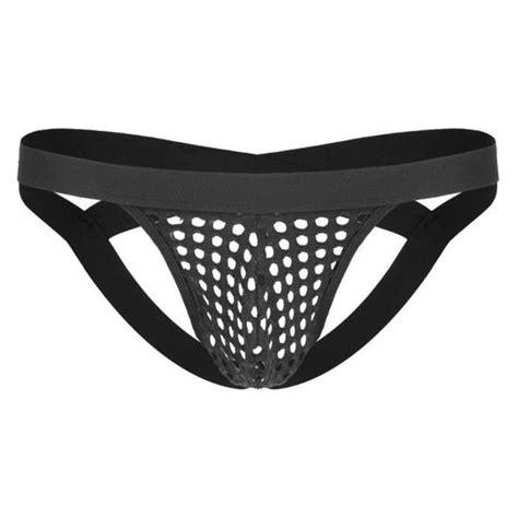 Iixpin Homme String Sexy Transparent Jockstrap Ouvert Fesse Nue Gay Slip Bandage Lingerie G