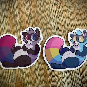Pride Raccoon Vinyl Waterproof Sticker LGBTQ Rainbow Gay Lesbian Trans Bi Pan Asexual Nonbinary