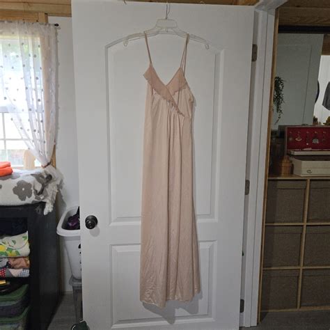 Undercover Wear Nylon Vintage Nude Color Ruffle Maxi Gem