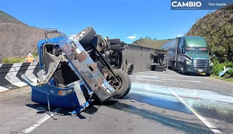 Tragedia Choque entre Tráiler y automóvil sobre la Puebla Orizaba