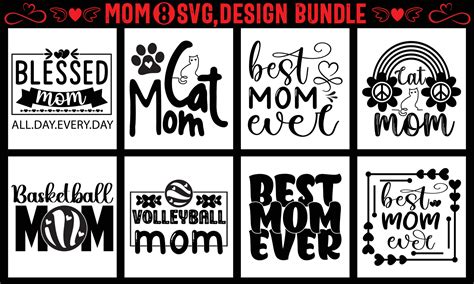 Mom Cut File Bundle Mothers Day Svg Mom Svg Cut File Womens Cut