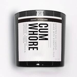 Cum Whore Candle Gay Candle Funny Gay Gift Lgbtq Housewarming Pride Sex Candle Bedroom Candle