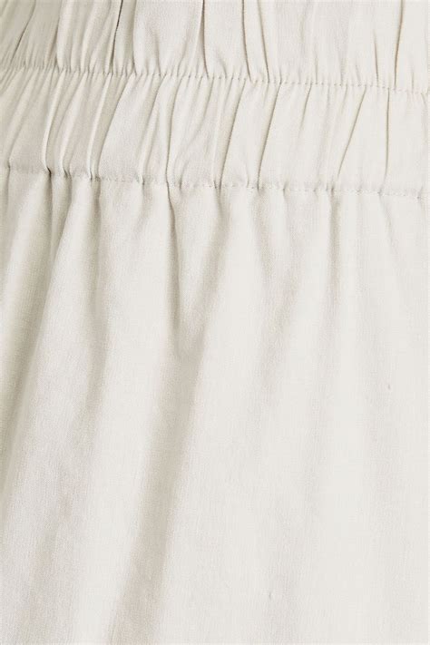 Theory Tulip Linen Blend Midi Skirt The Outnet