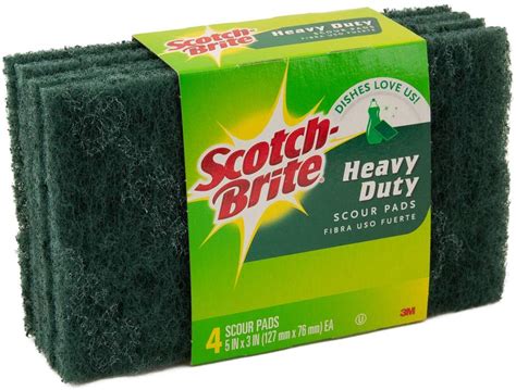 Scotch-Brite (24 Pack) 3M Heavy Duty Scour Pads For Tough Cleaning Home ...