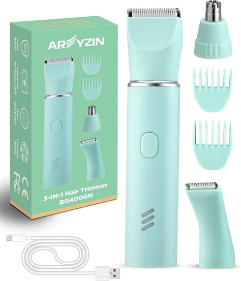 Amazon Waterproof Bikini Trimmer Women Electric Razor For Pubic Hair With Snap In Ceramic
