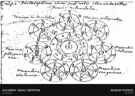 Alchemy Isaac Newton Jigsaw Puzzle By Granger Pixels