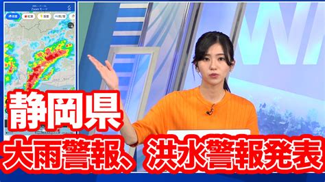 ウェザーニュースlive On Twitter 静岡県に大雨警報、洪水警報が発表されました。 対象地域：浜松市南部 静岡県から愛知県にかけ