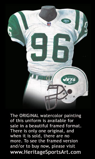 york jets uniform  team history heritage uniforms  jerseys