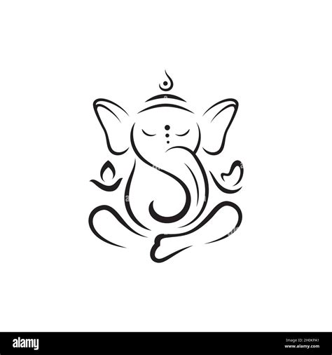 Ganesha Vector icon design illustration Template Stock Photo - Alamy