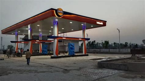 Orange Iocl Petrol Pump Canopy Mild Steel At Rs 6100 Square Meter In