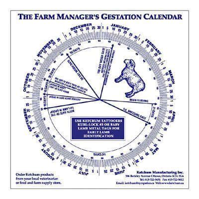 Gestation Calendar Wheel Sheep Sheepman Supply Sheepman Supply