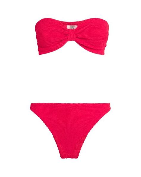 Hunza G Jean Bandeau Bikini In Pink Lyst