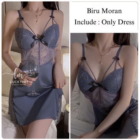 Jual Sexy Lingerie Satin Baju Tidur Sexy Wanita Lingerie Cup Bra Baju Tidur Wanita Lingerie