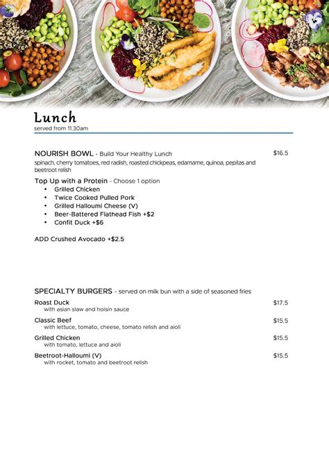 Menu At The Naked Duck Parramatta Cafe Parramatta