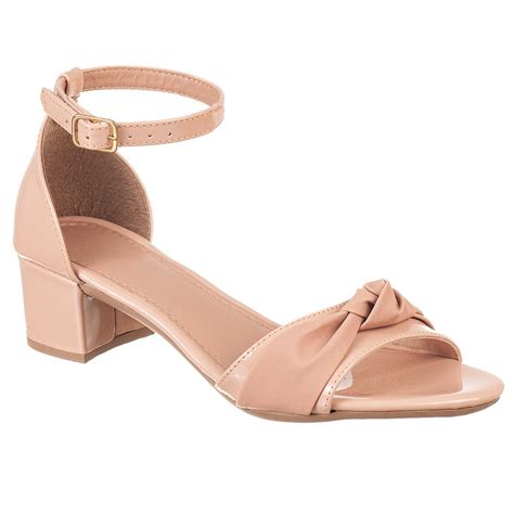 Salto Feminina Fem Sandália Preto e Nude e Cores Diversas em Promoção na Americanas