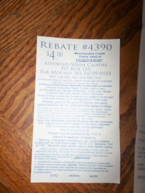 Dreaming of Jumping the Big Pond: Menards Rebate Money!