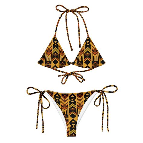 Kente Recycled String Bikini Etsy UK
