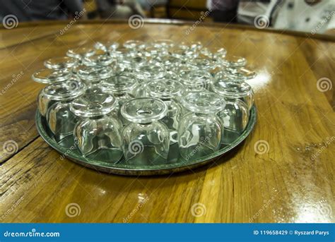 glasses turned upside  dnwm stock image image  table