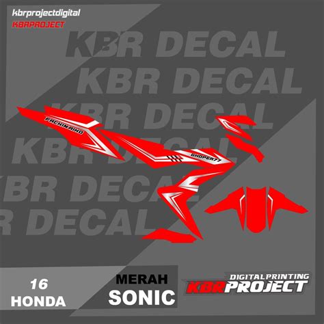 Jual Decal Sonic Sticker Variasi Motif Grafis Decal Motor Honda Sonic