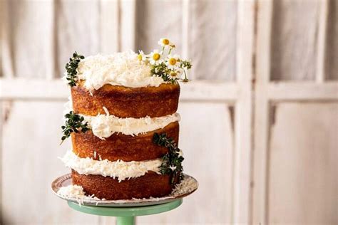 Lemon Coconut Naked Cake With Whipped Vanilla Buttercream Half Baked