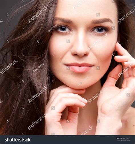 Close Portrait Elegant Brunette Woman Nude Stock Photo Shutterstock