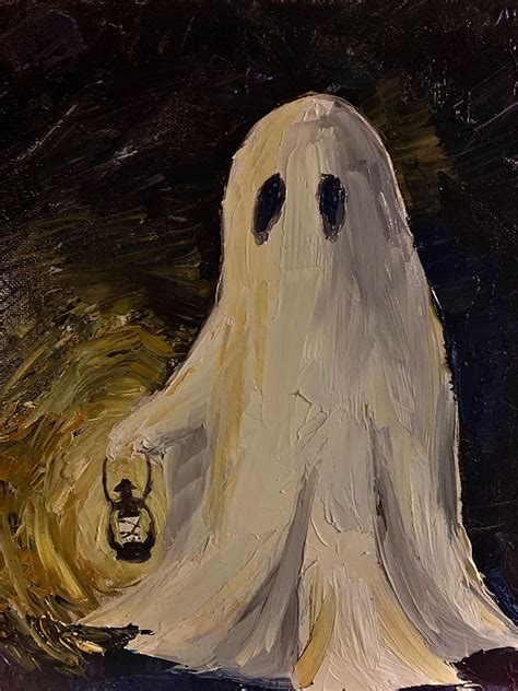 spooky ghost painting scary paintings halloween painting canvas art