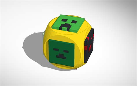 3d Design Minecraft Dice Template Minecraft Tinkercad